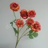 Buquê de Flores Artificiais Peônia Durian de 6 Cabeças Decoração de Cena de Casamento Material DIY Decoração de Paisagismo Flores Artificiais Ornamentos Atacado