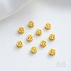 Color-preserving dumb gold sand gold copper fortune word peace joy hollow small beaded accessories diy jewelry materials