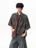 Camisas Retro de Manga Corta Estilo Hong Kong para Hombres y Mujeres en Verano, Camisas Sueltas para Parejas, Tops de Media Manga Perezosos y Relajados, Modernos