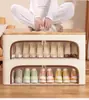 Caja de Zapatos de Algodón y Lino Transparente - Organizador de Almacenamiento Debajo de la Cama con Diseño a Prueba de Polvo