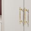 Manijas de bronce para puertas de gabinetes, estilo chino, nuevas y sólidas, para cajones de armarios retro, estilo europeo antiguo, manijas pequeñas para muebles simples.