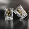 Marca Profissional Personalizada Logo Presente Copos Pequenos de Baijiu 50ml Copos Quadrados Pequenos Copos de Shot Copos Bullet para Bar