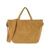 Bolso de mujer portátil de gran capacidad, primavera y verano 2024, nuevo bolso de tela de pana de estilo coreano, bolso bandolera informal sencillo.