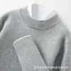 Nuevo Suéter Grueso de Cachemira para Hombre 2025, Moda de Negocios, Cuello Semi Alto, Elegante, Sencillo, Diseño Versátil, Suéter Base