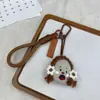 Estilo Coreano Nuevo Tela Rellena de Algodón Gato y Conejo de Dibujos Animados Llavero Delantal de Moda Conejo Broche Colgante Accesorio Versátil para Bolso