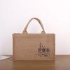 Bolsa de Yute Logo Personalizado Bolsa Tote en Blanco Compras Bolsa de Lino Regalo Personalizado Bolsa Tote de Lona Tridimensional