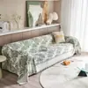 Funda de sofá de chenilla estilo vintage, apta para todas las estaciones, estampado floral, funda de sofá artística de una pieza para sala de estar y apartamento de alquiler