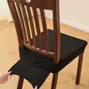 Capas de cadeira elásticas de cor sólida transfronteiriças, simples e espessadas, antiderrapantes, adequadas para cadeiras de jantar, e podem ser usadas como almofadas de assento ou capas de banquinho para todas as estações