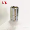 Dado Dabashou Serie Imperial de 1/4 de Pulgada Borde Hexagonal 25 mm Cromado Espejo Llave Corta Imperial