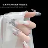 Acessórios de Nail Art com Design de Borboleta e Zircônia Dourada, Luxo Leve Dourado e Prateado Decorações de Unha Exquisite com Strass, Venda por Atacado em Estoque
