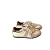 Mesmo estilo da Mãe Uva~ Salto interno de 3cm~ Couro bovino de primeira camada atualizado 2026 Cadarço Esportivo Casual Treinamento Alemão Sapatos Femininos