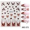 Cross-border New Nail Art Stickers Ins Spice Girls Estilo Europeu e Americano Laço Leopardo Francês Adesivo Decoração Decalque De Unha