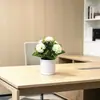 Venta Directa de Fábrica de 5 Arreglos Florales Artificiales de Claveles, Regalo para el Día de la Madre, Maceta Artificial Creativa para Sala de Estar y Mesa de Comedor