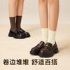 Meias Femininas de Algodão Puro até o Meio da Panturrilha para Primavera e Outono, Adequadas para Combinar com Sapatos de Couro Pequenos, Meias Brancas Sem Costura Resistentes a Odores para Outono e Inverno