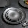 Platos Retro Estilo Vintage Nieve Arena para Restaurantes de Alta Gama, Bandejas para Servir, Platos de Comedor, Platos Comerciales para Aperitivos