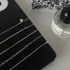 Pulseira de Prata de Lei 925 para Mulheres, Estilo Ins, Simples e Versátil, Corrente de Joalheria Moderna com Personalidade Estudantil Coreana, Estilo Minimalista