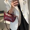 Otoño e Invierno Longxiang Versátil Nicho Exquisita Mini Bolsa para Mujer 2024 Nuevo Color Combinado Bolsa Dumpling Bolso de Hombro Cruzado