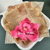 Cabeça de flor de cymbidium simulada cabeça de magnólia pessoas minoritárias DIY cocar grampo de cabelo caixa de presente combinando acessórios de grampo de cabelo decorativos