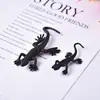Juguete Engañoso de Lagarto Negro de Plástico para Halloween Transfronterizo, Animal de Plástico Blando, Ratón de Plástico Blando