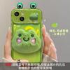 Funda para teléfono para Apple 15promax iPhone14/13 muñeca de rana de peluche 11/12 espejo abatible xs