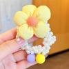 Infantil Nova Pérola Flor Hair Band Little Girl's Bonito Ball Head Rubber Band Headband Meninas 'Sweet Princess Headwear