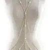 WMS Corrente Corporal Sexy Moderna Estilo Europeu/Americano Combinando Pérolas Corrente Integrada Corrente de Metal Joias