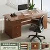 Mesa de computador moderna minimalista com gavetas, escrivaninha e cadeira, mesa para casa, bancada de trabalho simples, mesa de escritório para funcionários