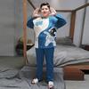 Traje de pijama para niño Algodón Manga larga suelta extra grande Ropa de aire acondicionado otoño Pijama de dibujos animados