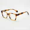 2025 Nuevo Marco de Polígono Transfronterizo Patas de Pin de Ácido Propiónico Gafas de Alta Calidad Anti Luz Azul Moda Europea y Americana Gafas Planas