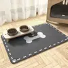 Tapete de Alimentação para Pets Temu de Couro Absorvente Antiderrapante para Chão Tapete para Tigela de Comida de Gato à Prova de Salpicos e Manchas Pronto para Venda