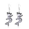 Aretes de serie de Halloween al por mayor del fabricante, aterradores y divertidos, fantasma, murciélago, araña, aretes de calavera