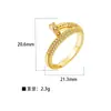 Europa e Estados Unidos moda joia transfronteiriça cem personalidade abertura ajustável diamante borboleta estrela amor cobre micro cravação anel