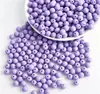 Cuentas Acrílicas Hechas a Mano 6mm-16mm Agujero Recto Color Sólido Bolas Redondas Accesorios Coloridos para DIY