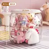 Taburete de Almacenamiento Transparente para Sentarse Barril de Almacenamiento de Muñeco de Peluche para Niños Caja de Almacenamiento Conveniente para Juguetes y Artículos Varios Gran Capacidad
