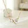 Bestseller transfronterizo europeo y americano: diseño simple, de nicho, elegante, collar con incrustaciones de circonita, joyería de alta gama de acero inoxidable para mujer
