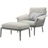Sofá Pequeno Nórdico Casual Varanda Preguiçoso Deitado Rattan Cadeira Criativa Mesa e Cadeira Mesa de Café Simples Conjunto de Três Peças Pátio