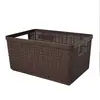 Cesta de Armazenamento de Rattan Sintético Aishangli Home Cesta Plástica Trançada para Artigos de Mesa Roupas Sujas Cesta de Armazenamento
