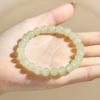 Pulseira de pedra natural Bingqingshui para mulheres 2024 novo pulseira de contas imitação de jade Hetian natural para anel liso feminino