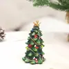 Decoraciones Navideñas Mini Árbol de Navidad Manualidades de Resina Adornos de Atmósfera para Fiesta de Escritorio Pequeños Regalos