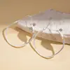 Pendientes Redondos Brillantes de Aguja Plateada Transfronterizos Europeos y Americanos Pendientes de Botón de Lujo Ligero de Gama Alta Pendientes para Mujer con Sentido de Diseño Nicho