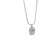 Lujo Accesible Francés~Nuevo Collar de Acero de Titanio, Cadena Sencilla Cuadrada Rosa para Clavícula, Joyería de Colgante Femenino de Alta Gama
