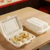 Caja Desechable Engrosada para Llevar Sushi de Almidón de Maíz Caja para Comida a Domicilio Frita de Grado Alimenticio Biodegradable Apta para Microondas