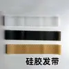 Directo de fábrica red para el cabello gorra de presión para mujer placa para el cabello peluca banda de silicona para el cabello alta elasticidad doble cabeza a través de tocado invisible
