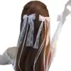 Estilo Ballet Lazo Niña Encaje Cinta Accesorios para el Cabello Versátil Pinza para Cola de Caballo Parte Posterior de la Cabeza Pinza Decorativa de Pico de Pato Tocado