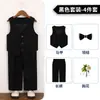 Traje infantil, colección primavera y otoño, conjunto de chaleco de caballero estilo británico, atuendo para niños para eventos, discursos o tocar el piano, ropa formal para pajes