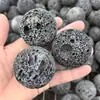 Bola Grande de Piedra Volcánica Negra para Fitness, Difusor de Aromaterapia, Material Filtrante para Paisajismo, Bola de Roca Volcánica Negra Porosa para Barbacoa