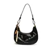 Bolsa de Ombro Texturizada Nova Tendência de Moda de Nicho 2025, Popular Este Ano, Bolsa Transversal Estilosa Texturizada Formato Dumpling, Bolsa de Braço