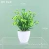 Planta de Lirio de Agua de Plástico Artificial en Maceta Césped Pequeño Estilo Ins Decoración de Planta Verde Planta Verde de Mesa para Vitrina Interior Flor Artificial