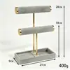 Soporte de Joyería en Forma de T de Terciopelo de Fábrica Estante de Almacenamiento para Collares, Pulseras, Anillos Accesorios de Joyería Exhibición Accesorios de Exhibición Venta al por Mayor