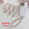 Cadena de Teléfono de Cristal Brillante Cristal de Fresa Moda Simple Lujo Ligero Gama Alta Correa Colgante de Cadena para Cámara Pulsera
